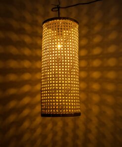 Chụp đèn mây tre trang trí hình trụ dài - SG1125