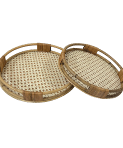 Bộ 2 khay mây trang trí – SG1043