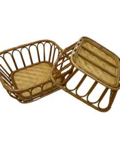 Bộ 2 khay mây trang trí – SG1045