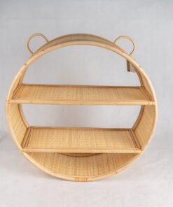 Kệ treo tròn mây tre đan cổ điển - SG1424