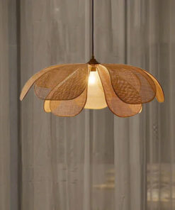 Chụp đèn tre hình bông hoa - SG1159