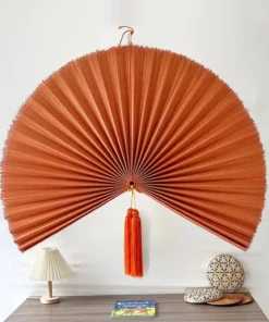Quạt cầm tay nghệ thuật thủ công bằng tre trang trí tường - SG1761