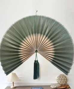 Quạt cầm tay nghệ thuật thủ công bằng tre trang trí tường - SG1762
