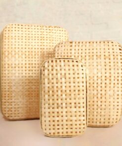 Hộp tre chữ nhật đan thưa - TRE0159