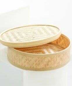 Hộp tròn đan tre đựng quà - TRE0160