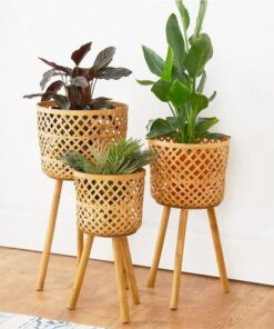 Chậu trồng cây bằng tre - TRE0406